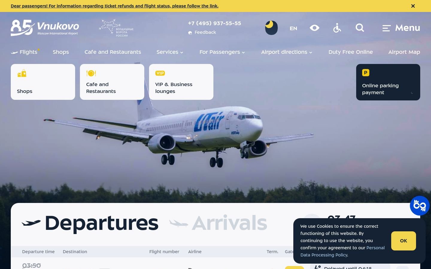 Снимок vnukovo.ru