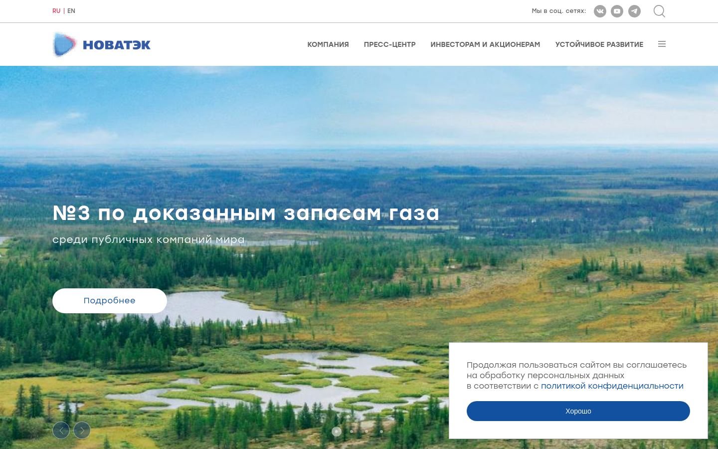 Снимок novatek.ru