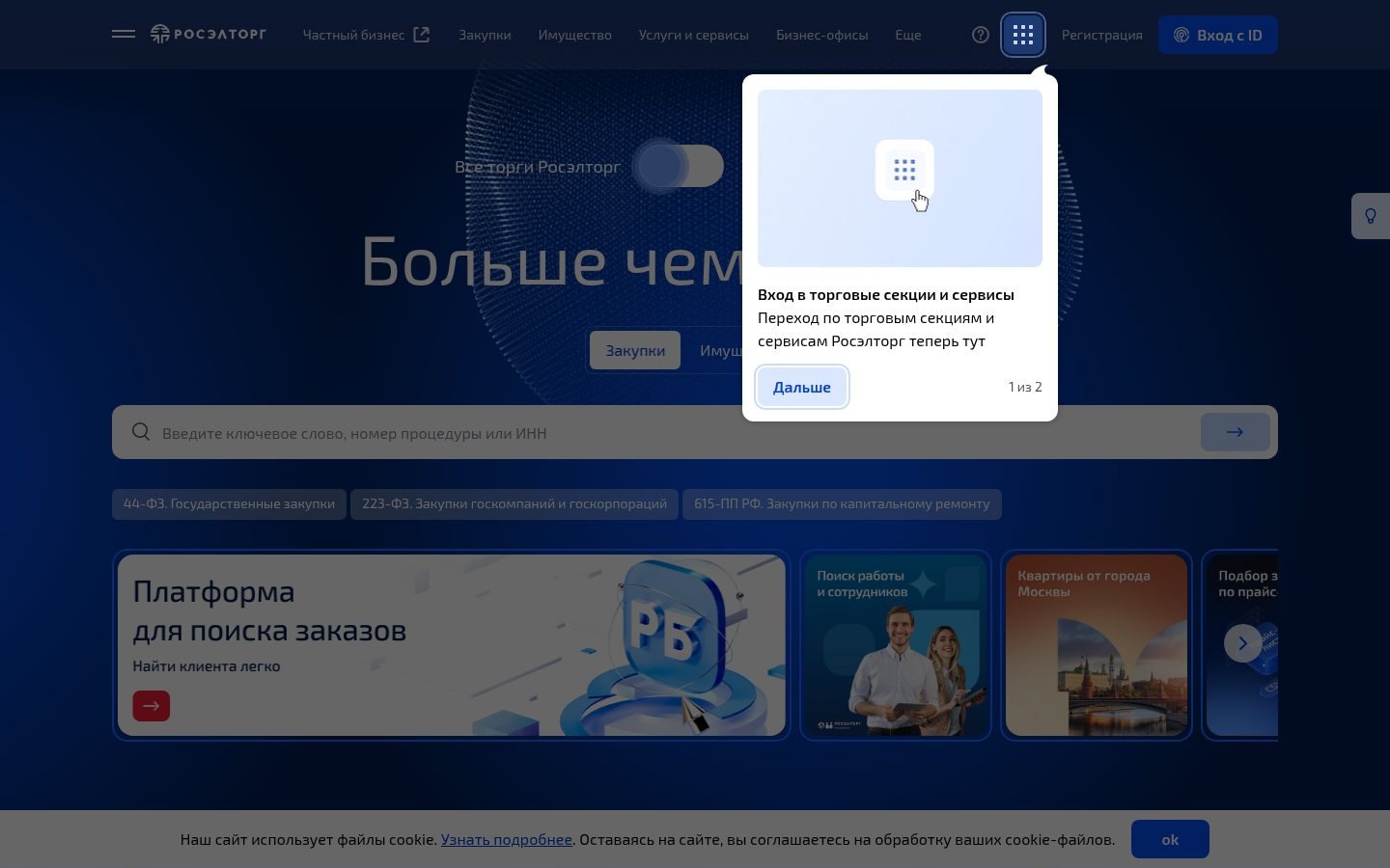 Снимок roseltorg.ru