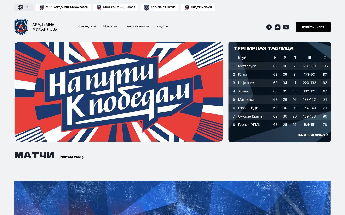 Снимок akm-hockey.ru
