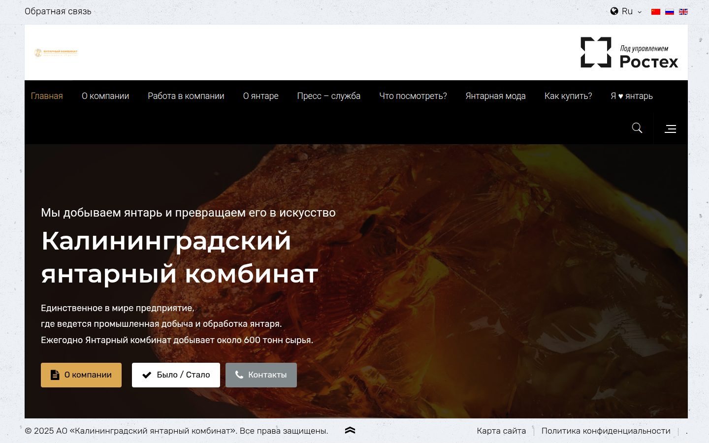 Снимок ambercombine.ru