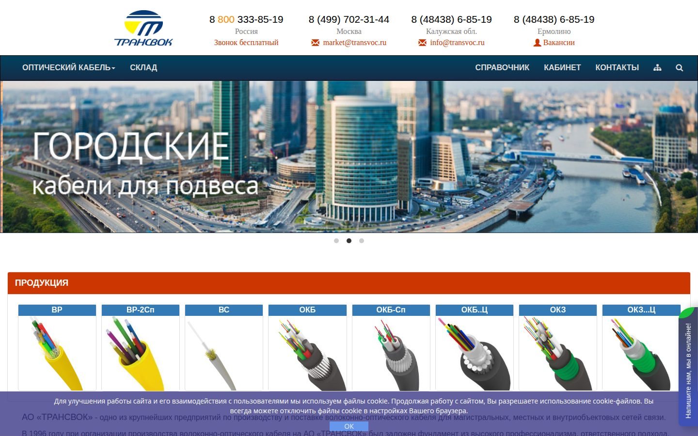 Снимок transvoc.ru