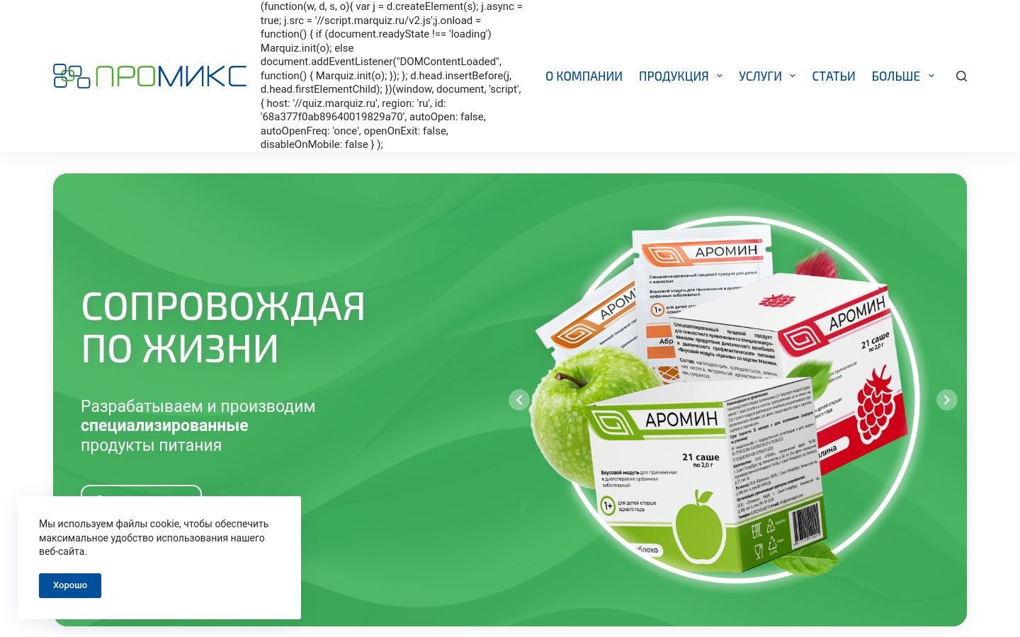 Снимок promixspb.ru