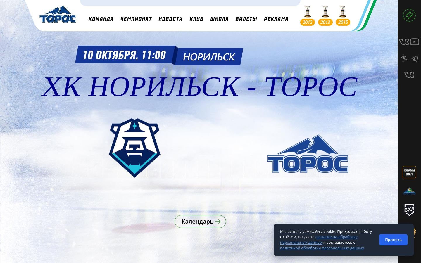 Снимок hctoros.ru
