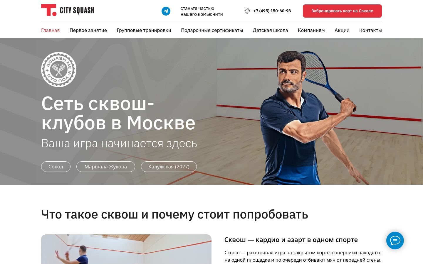 Снимок citysquash.ru