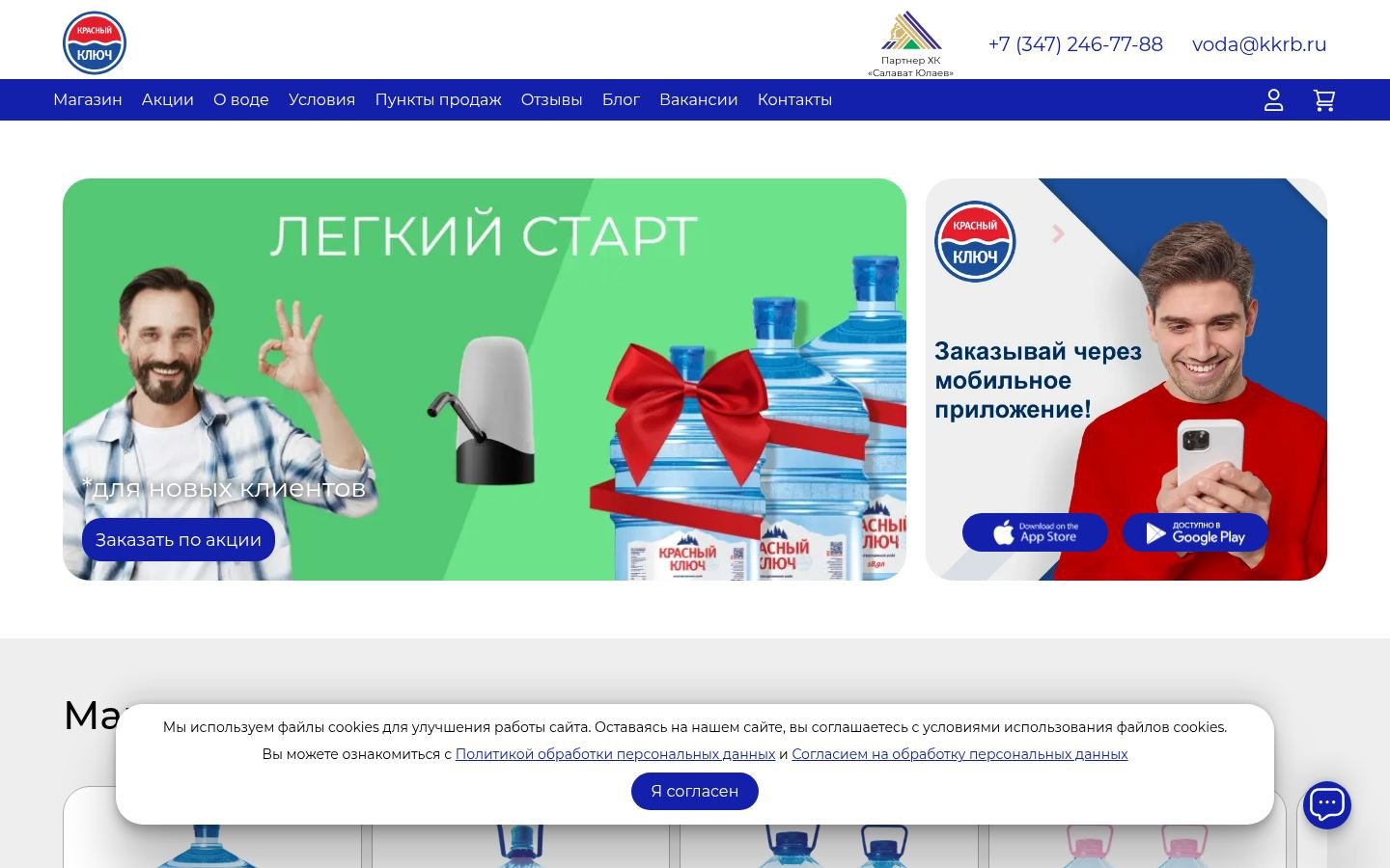 Снимок главной страницы krasniykluch.ru