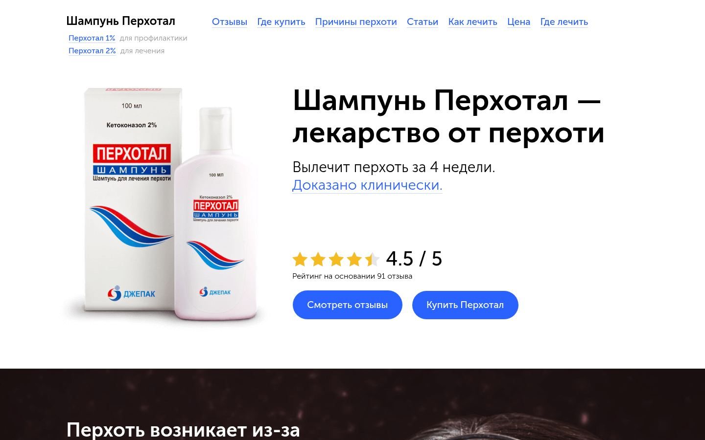 Снимок главной страницы perhotal.ru