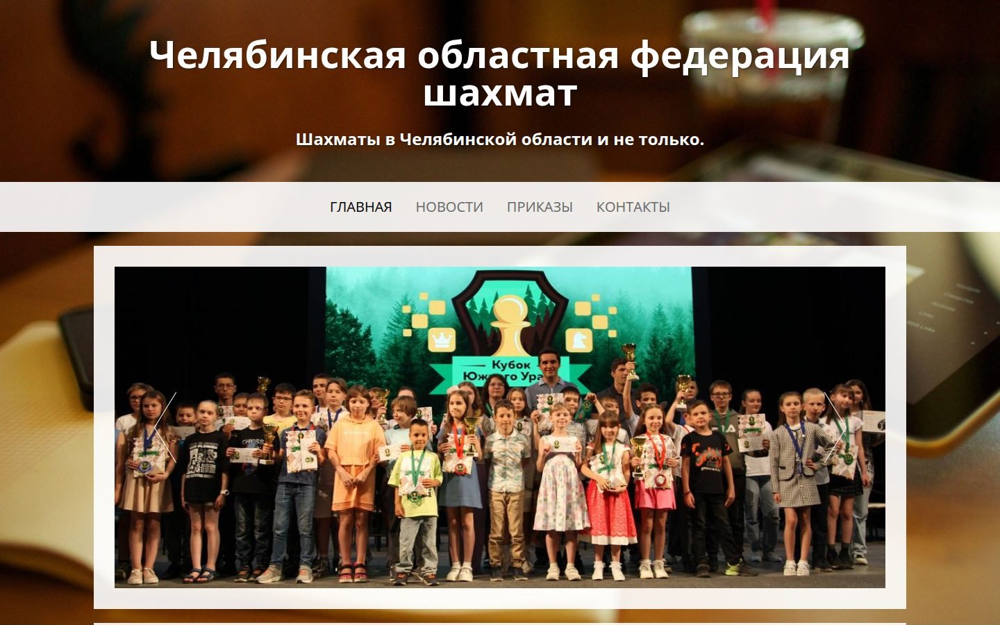 Снимок главной страницы surchess.ru